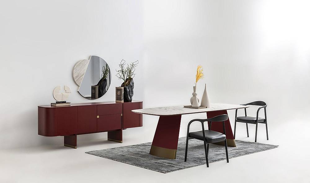 Penora Yemek Odası - Bordo Yemek Odası
