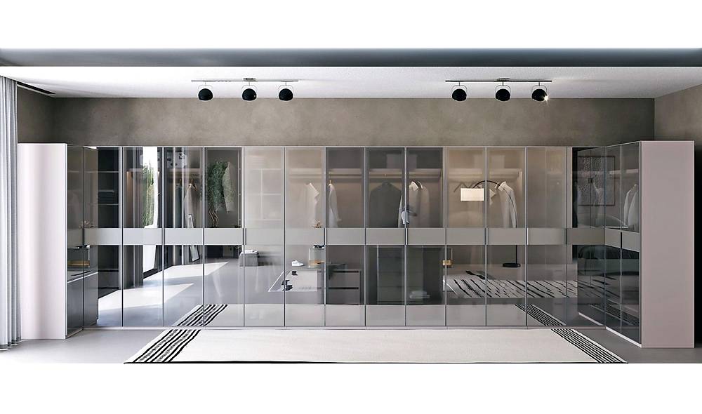 Odessa Bazalı Yatak Odası - Köşe Dolaplı Giyinme Odası