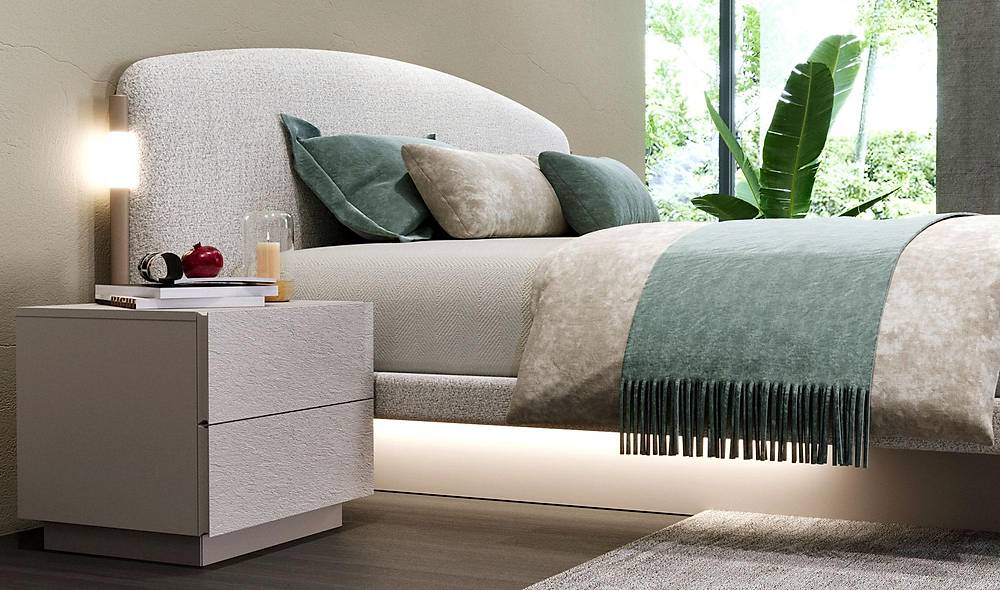 Lenova Bazalı Yatak Odası - Köşe Dolaplı Giyinme Odası