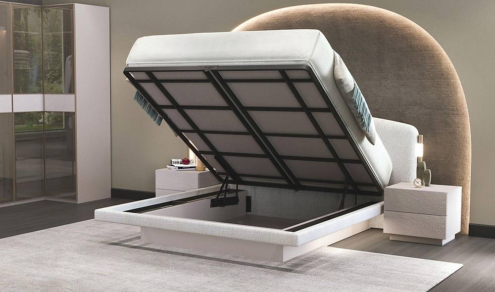 Lenova Bazalı Yatak Odası - Köşe Dolaplı Giyinme Odası