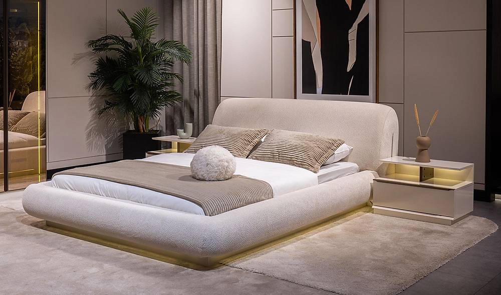 Minax Bazalı Yatak Odası - Köşe Dolaplı Giyinme Odası