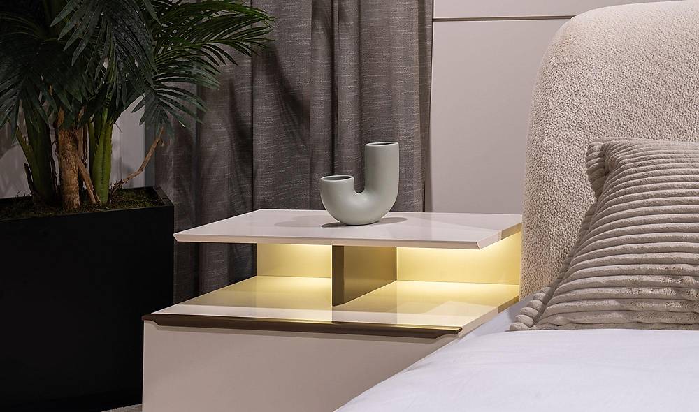 Minax Bazalı Yatak Odası - Köşe Dolaplı Giyinme Odası