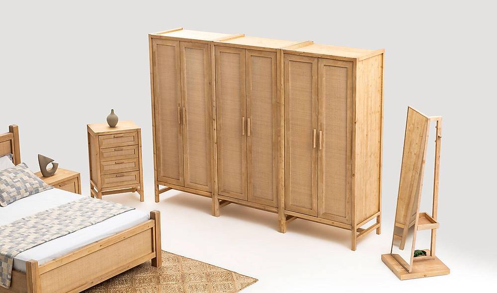 Hazeran Gardrop - 6 Kapılı Kapaklı Gardırop