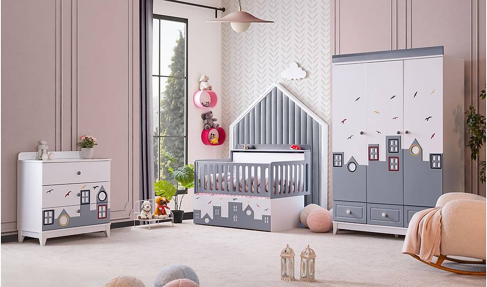 Ozzo Bebek Odası - Gri Genç Odası