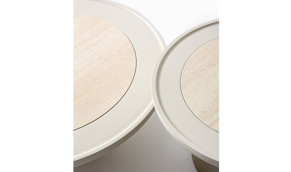 Dyno Sehpa Seti - Porselen - Krem Sehpa ve Aksesuar