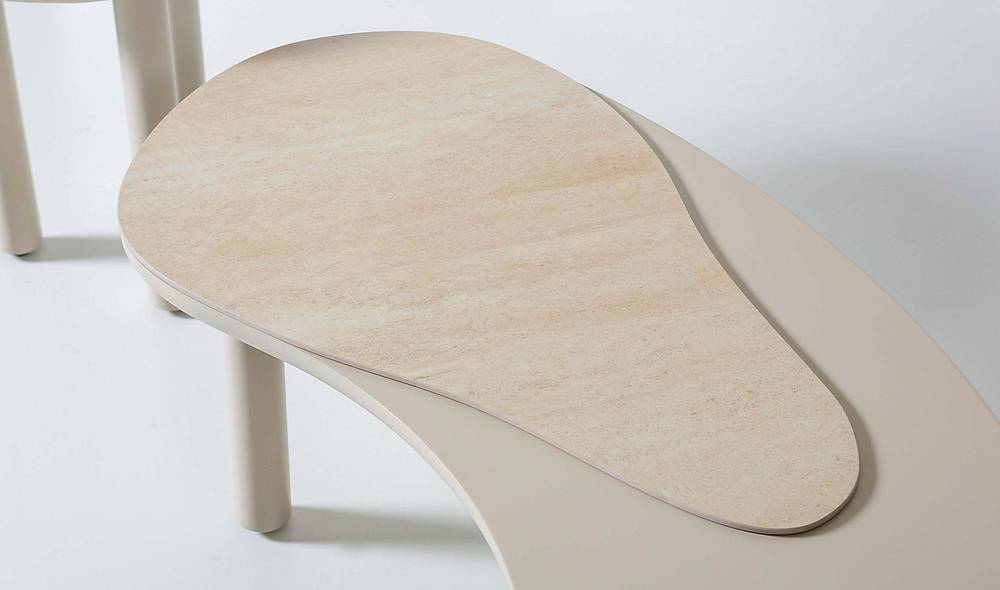 Vittore Orta Sehpa Seti - Krem Sehpa ve Aksesuar