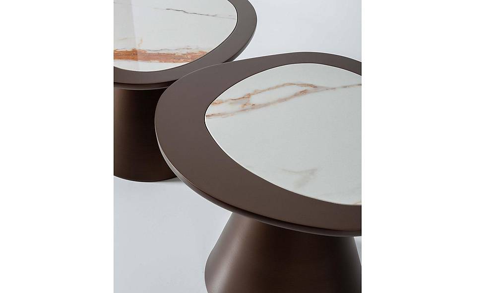 Milton Orta Sehpa Seti - Porselen Sehpa ve Aksesuar