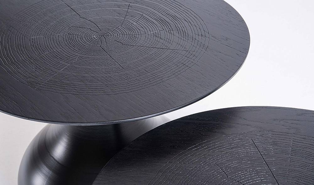 Chia İkili Sehpa Seti - Siyah Sehpa ve Aksesuar