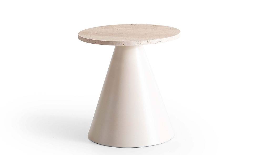 Thor İkili Sehpa Seti - Traverten Mermer Sehpa ve Aksesuar