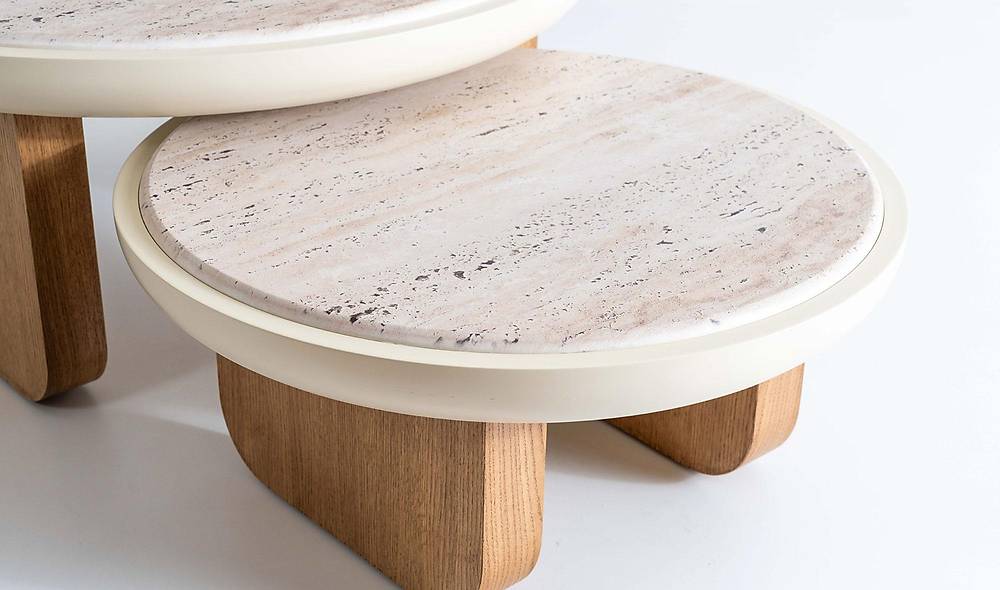 Cubic Sehpa Seti - Meşe Sehpa ve Aksesuar