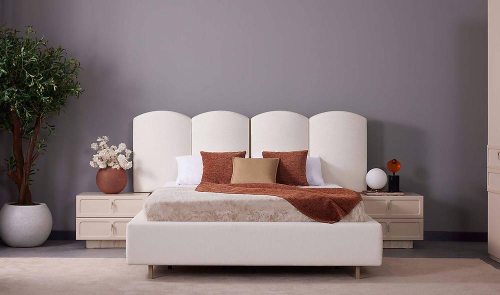 Nita Bazalı Yatak Odası - Köşe Dolaplı Giyinme Odası