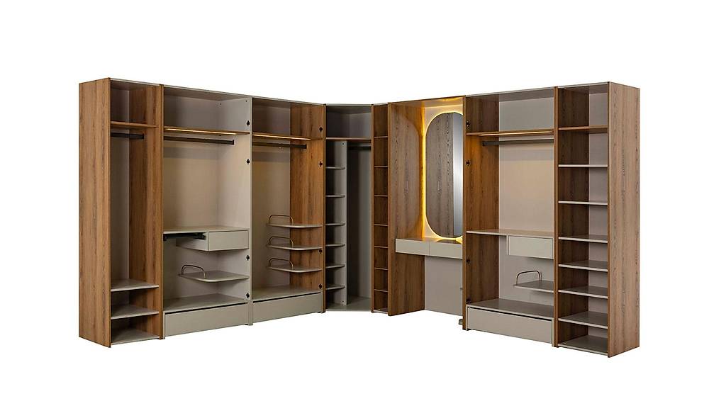 Napoli Gardrop - Köşe Dolaplı Köşe Dolap