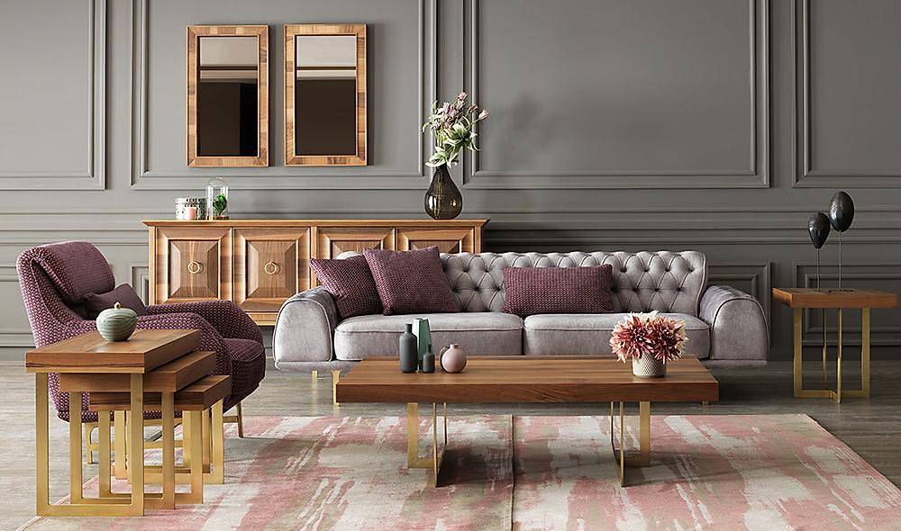 Lusso Gold Salon Takımı Koltuk Takımı