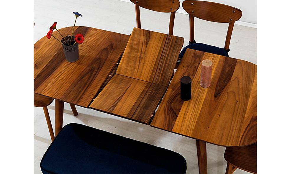 Konik Yemek Masası Takımı - Ceviz Yemek Masası Takımı