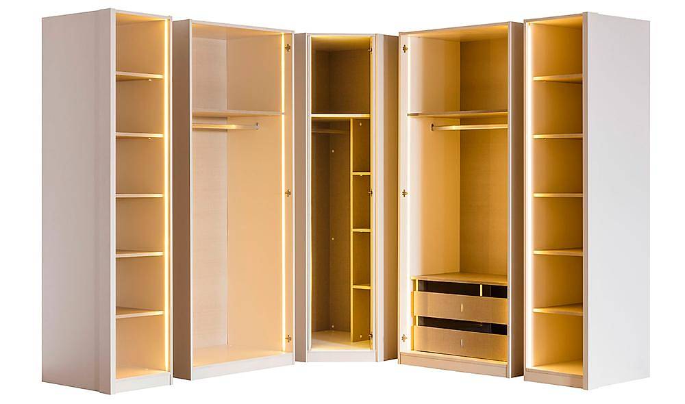 Serenıty Luxury Köşe Gardolap Kapaklı Gardırop