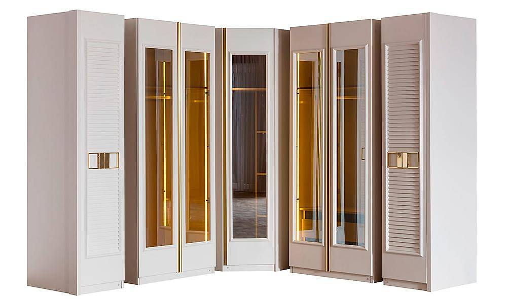 Serenıty Luxury Köşe Gardolap Kapaklı Gardırop