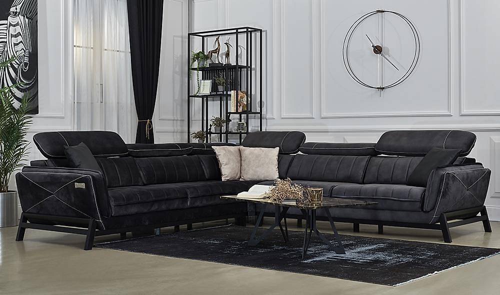 Esinti Gri Mekanizmalı Köşe Takımı Köşe Koltuk