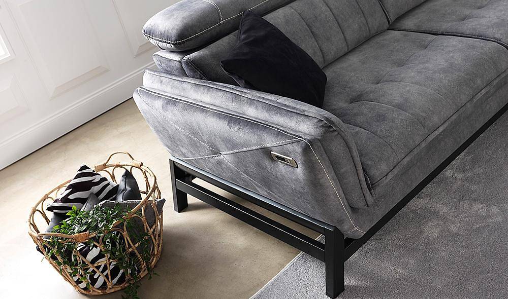 Esinti Gri Mekanizmalı Köşe Takımı Köşe Koltuk