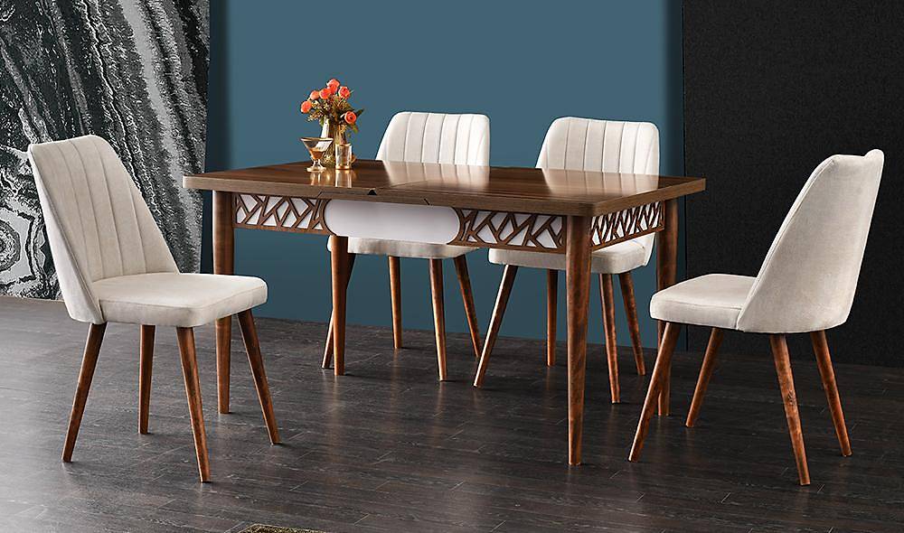 Dallas Açılır Yemek Masası Takımı Yemek Masası Takımı