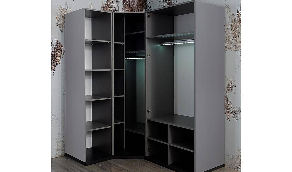 Lofter Köşe Gardolap Kapaklı Gardırop