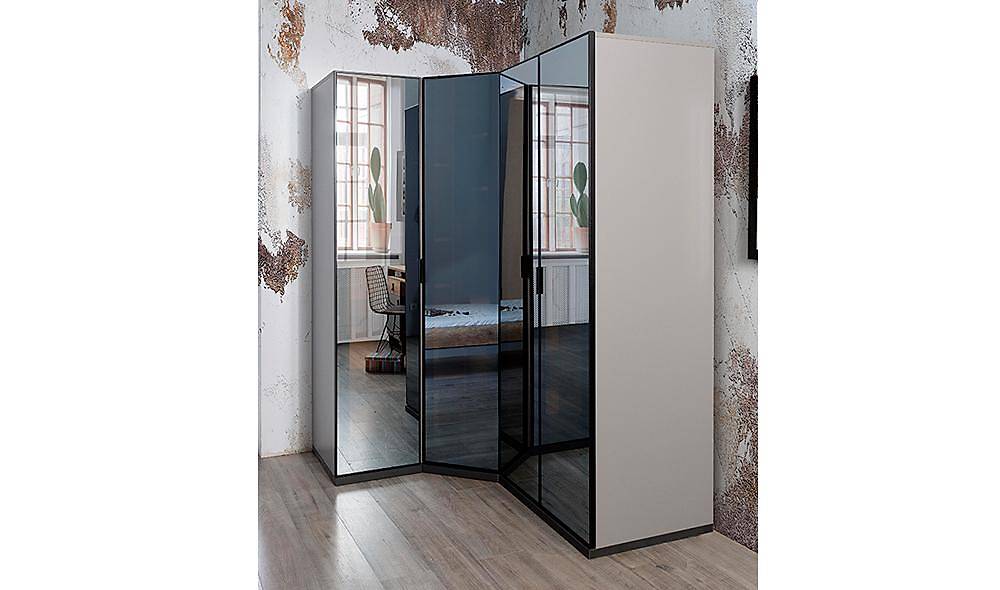 Lofter Köşe Gardolap Kapaklı Gardırop