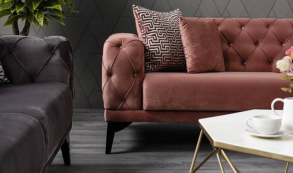 Çınar Pembe Salon Takımı Oturma Grubu