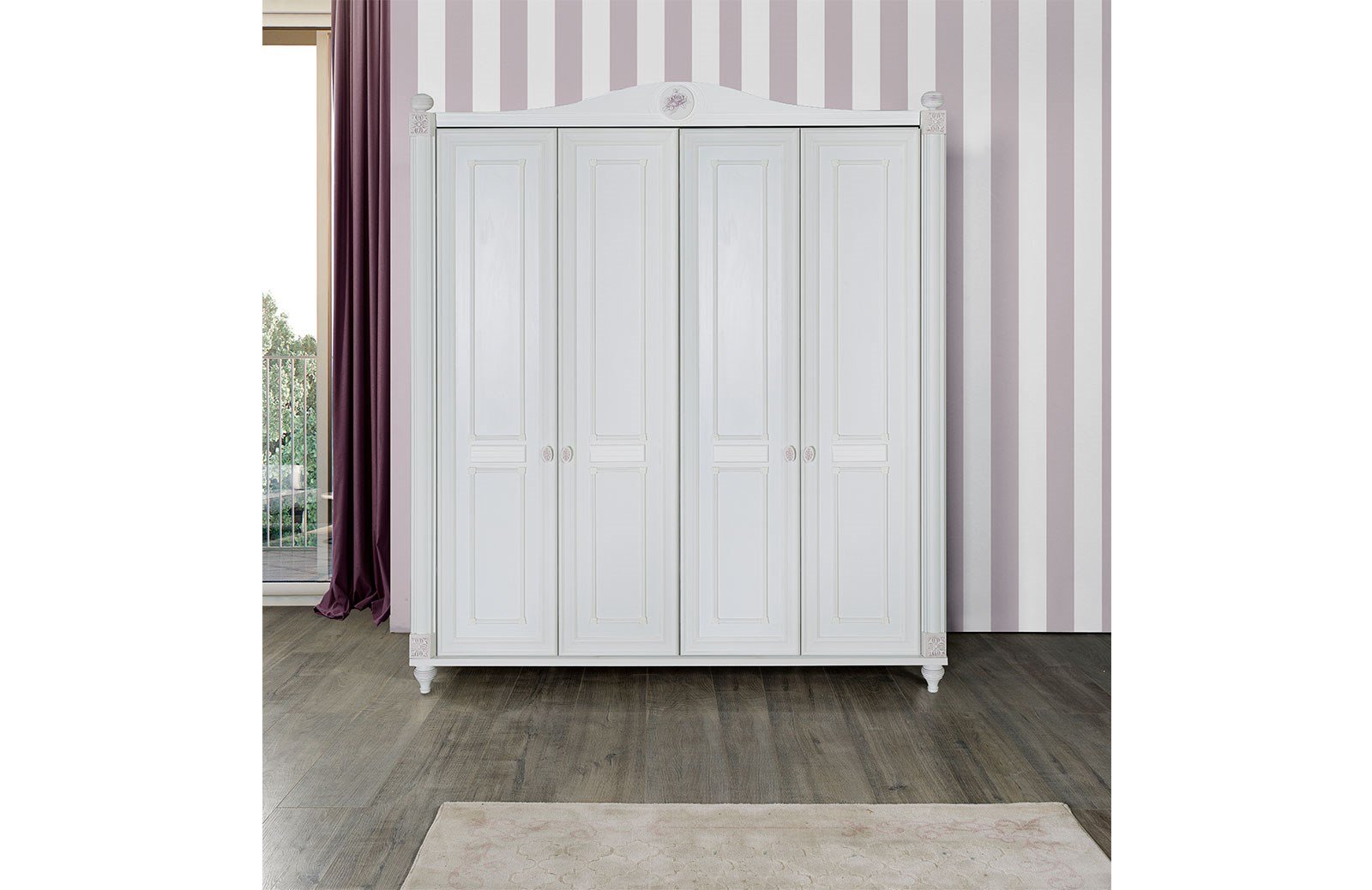 Belda Dört Kapılı Dolap Genç Odası