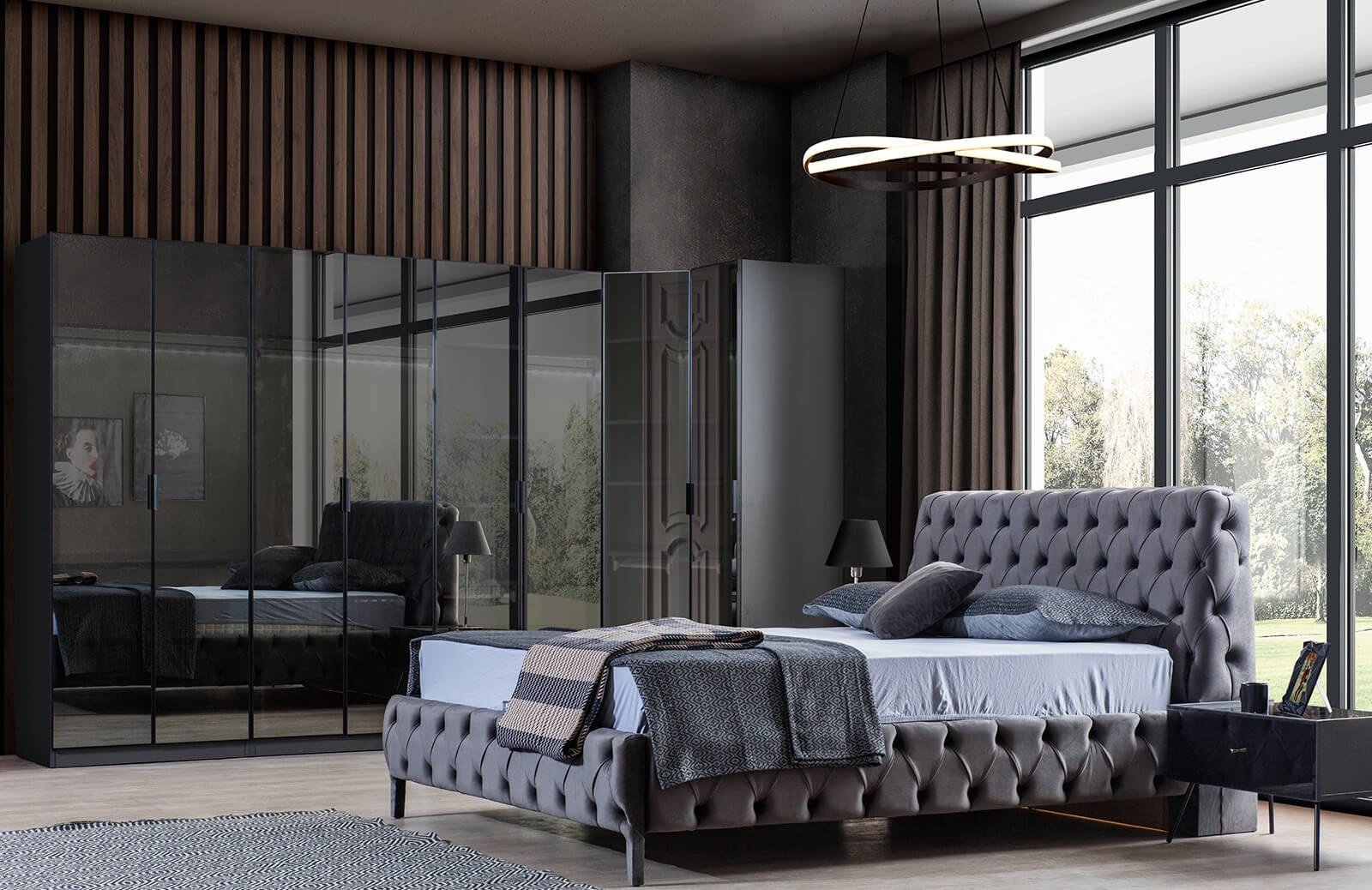 Daisi Yatak Odası Takımı Köşe Dolaplı Giyinme Odası