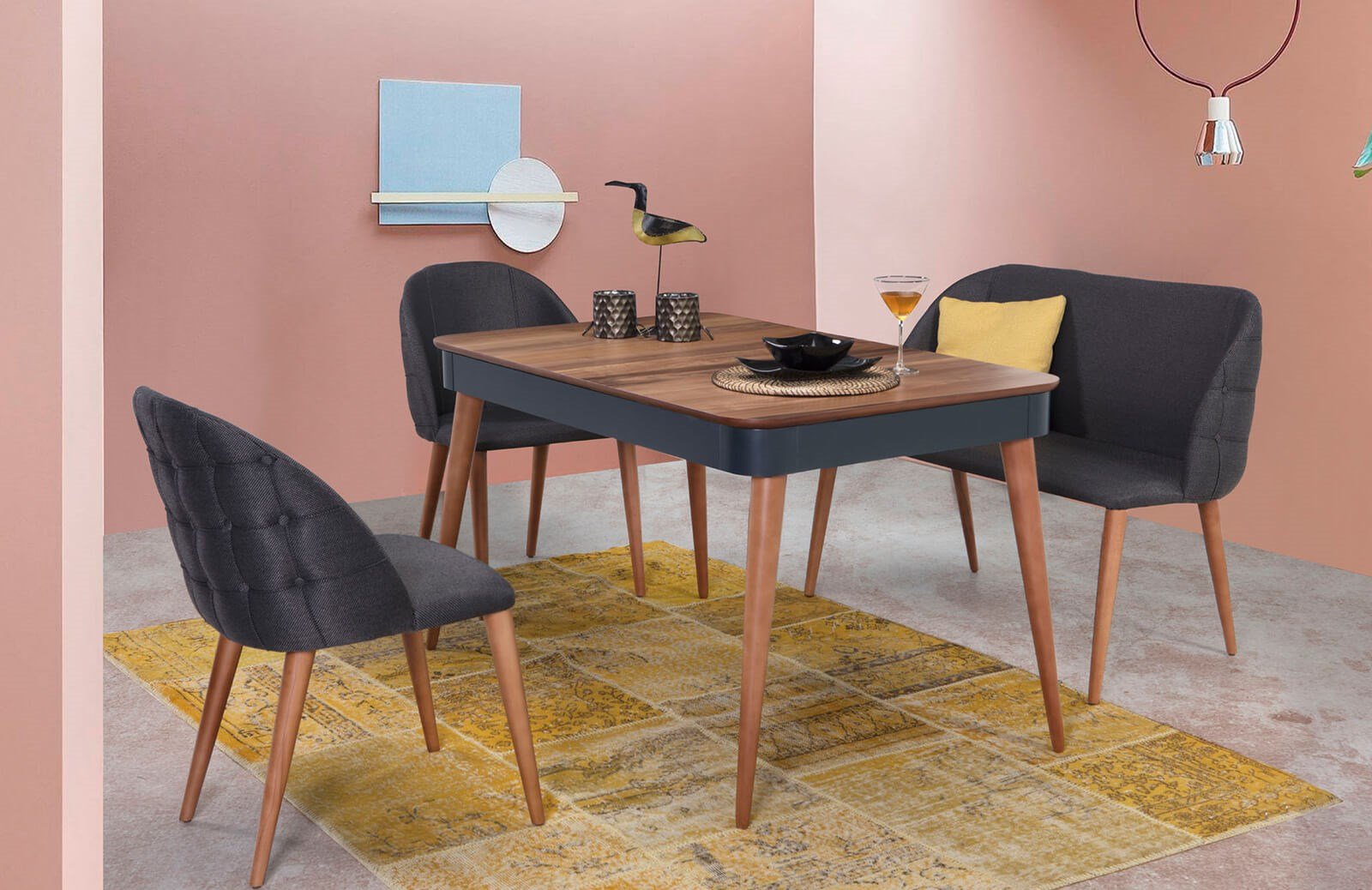 Adero Mutfak Masa Takımı Yemek Masası