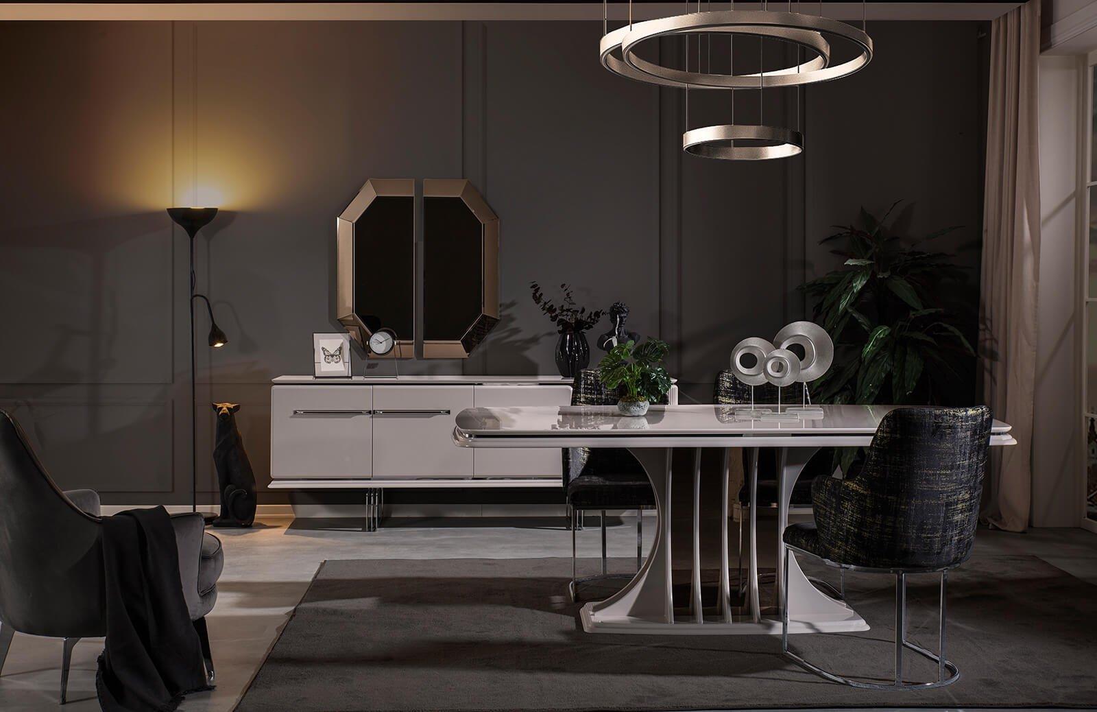 Heri Yemek Odası Takımı Ekru Yemek Odası