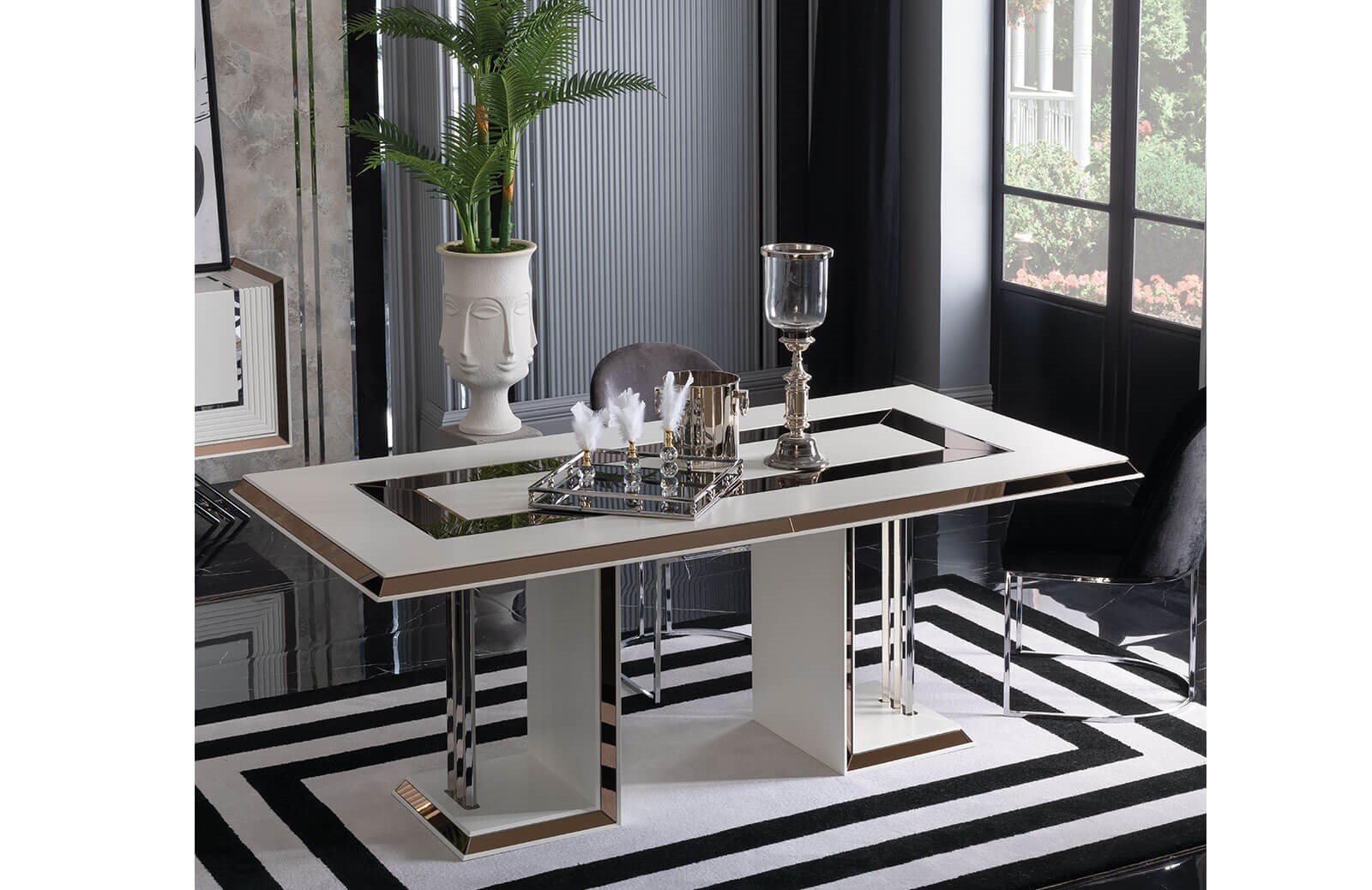 Betsey Masa Ekru Yemek Masası