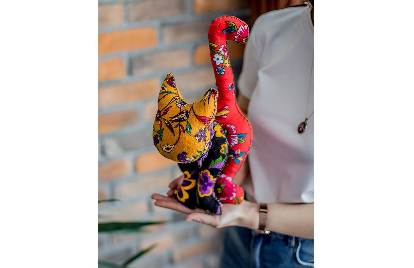 ENGC-GNC- El Yapımı Kedi Uyku Arkadaşı Sarı Genç Odası