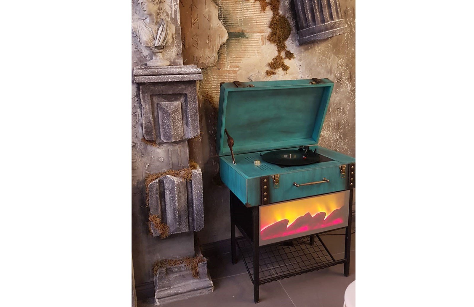 Çanta Model Retro Pikap Şömineli ENGC-GZ-16 Sehpa ve Aksesuar