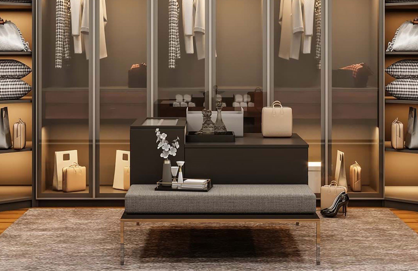 Sarve Ada Benchli Yatak Odası