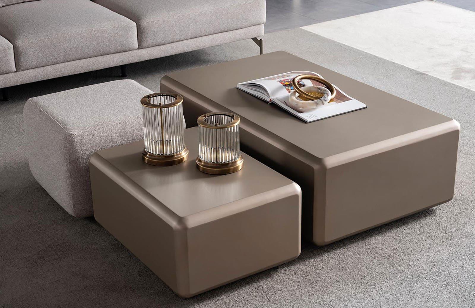 Dixie Puflu Orta Sehpa Seti Sehpa ve Aksesuar