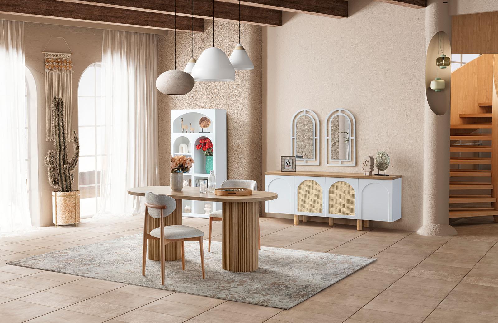 Latrell Retro Yemek Odası Takımı Yemek Odası