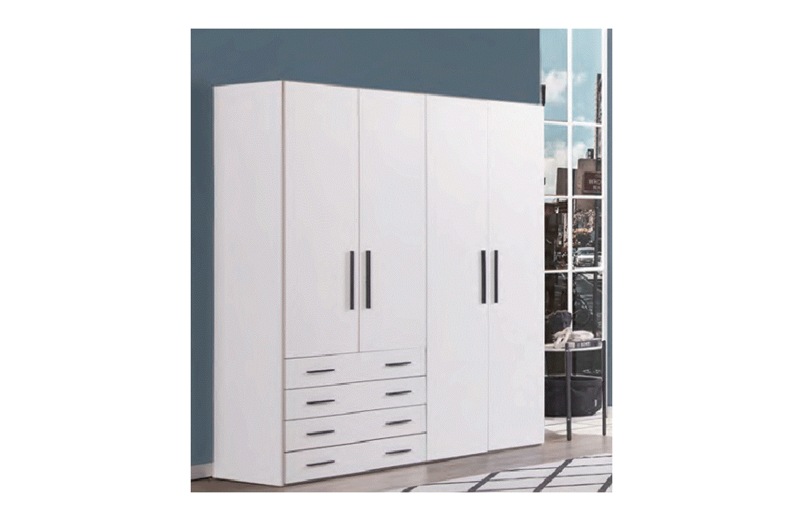 Stewen 4 Kapaklı Dolap Ahşap Kapak S-406 Genç Odası