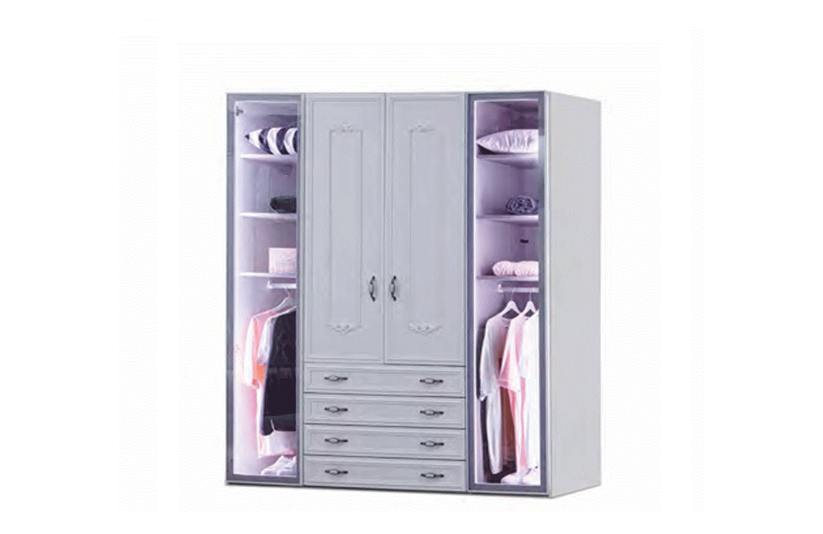 Mean 4 Kapaklı Dolap S-441 Genç Odası