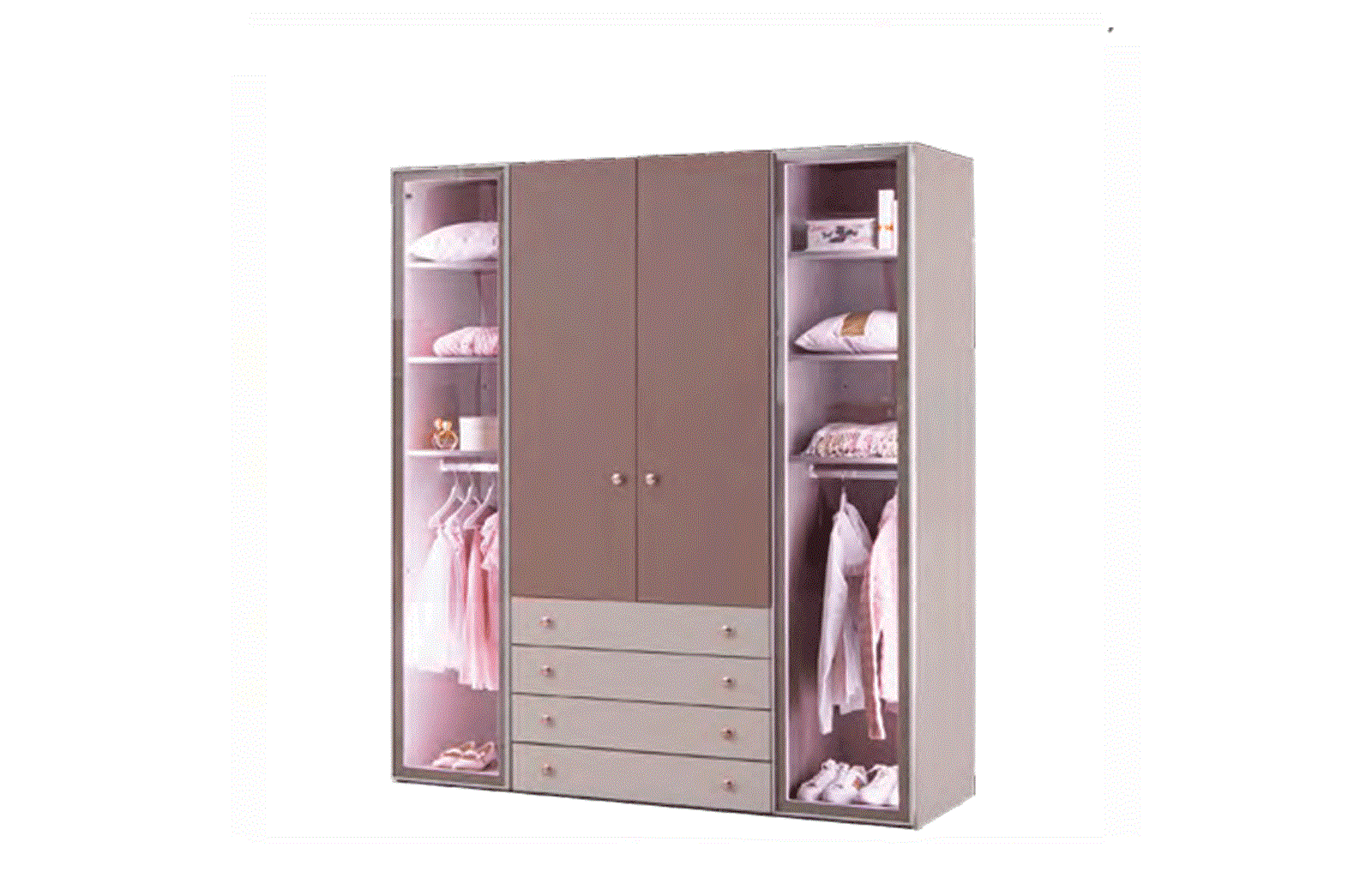 Bello 4 Kapaklı Dolap S-441 Genç Odası