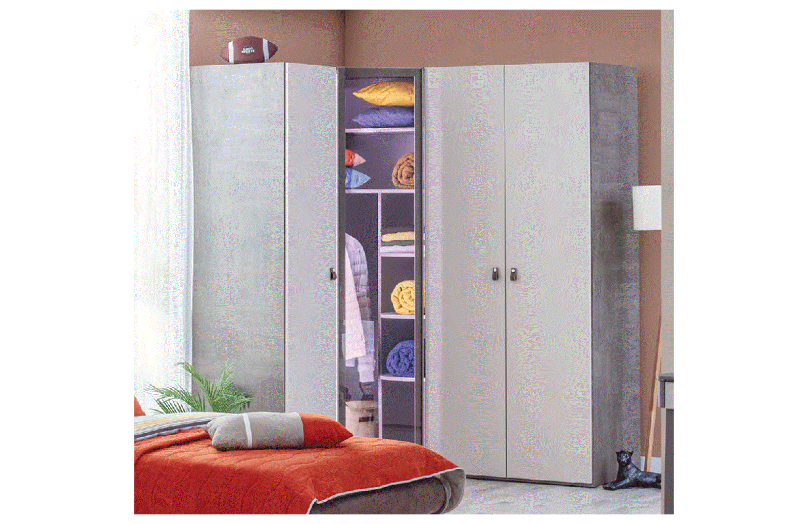 Lobster Köşe Dolap S-832 Genç Odası