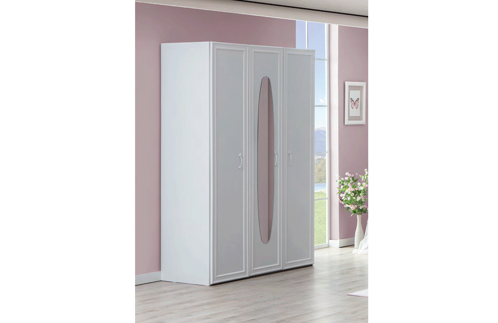 Santas 3 Kapaklı Dolap S-302 Genç Odası