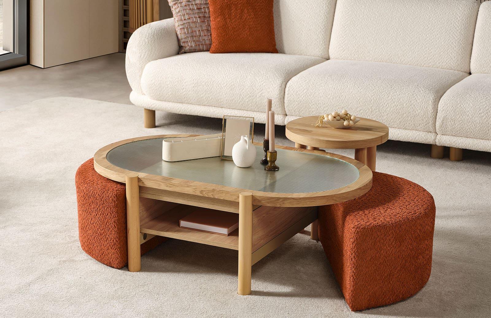 Tandiya Orta Sehpa Seti Sehpa ve Aksesuar