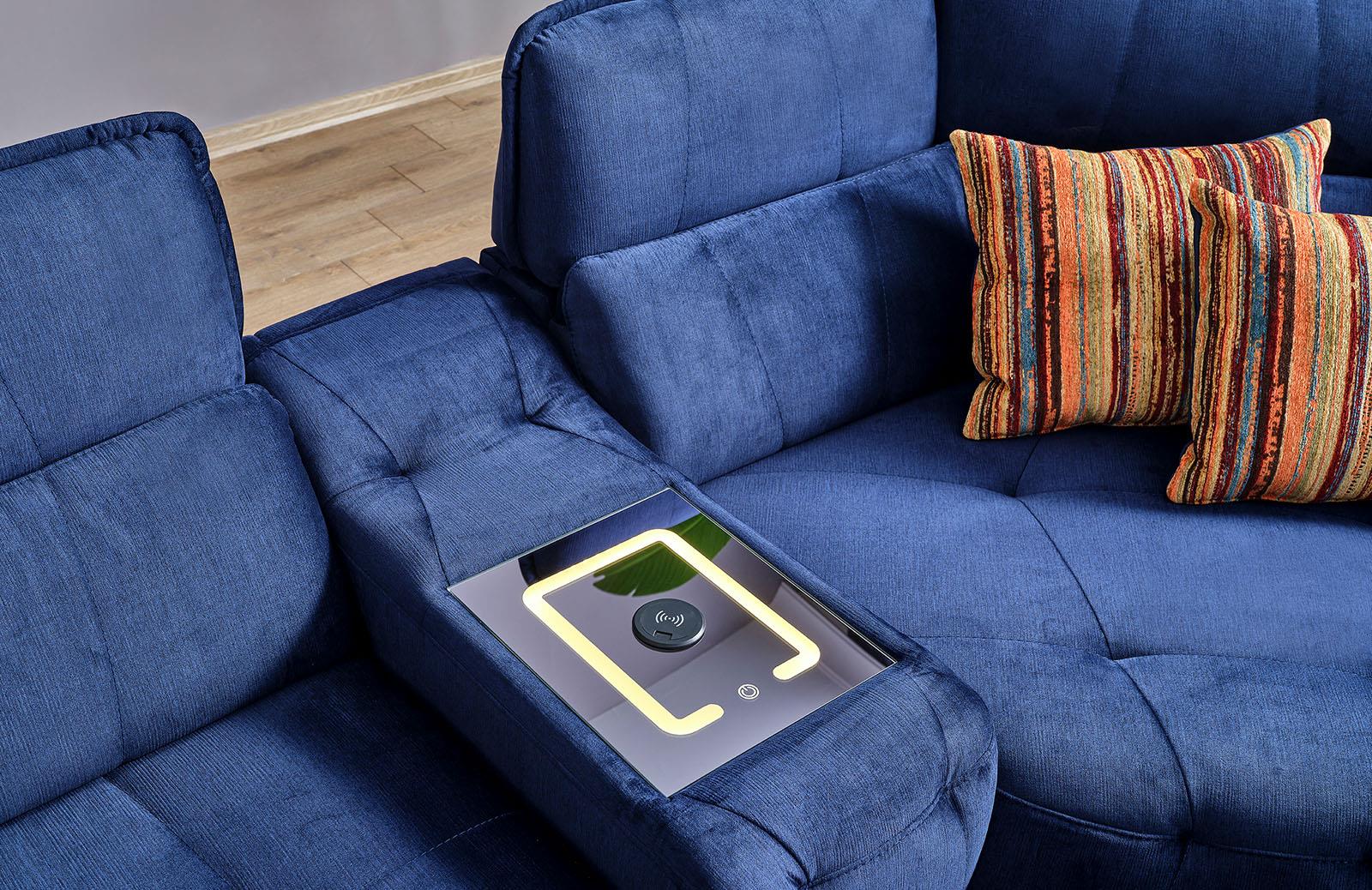 Najib Ara Sehpa 37 cm Şarj Özellikli Sehpa ve Aksesuar