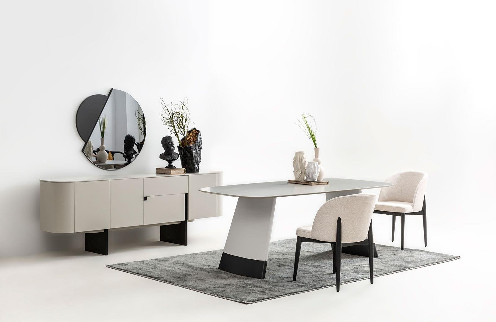 Riley Gri Yemek Odası Takımı Yemek Odası