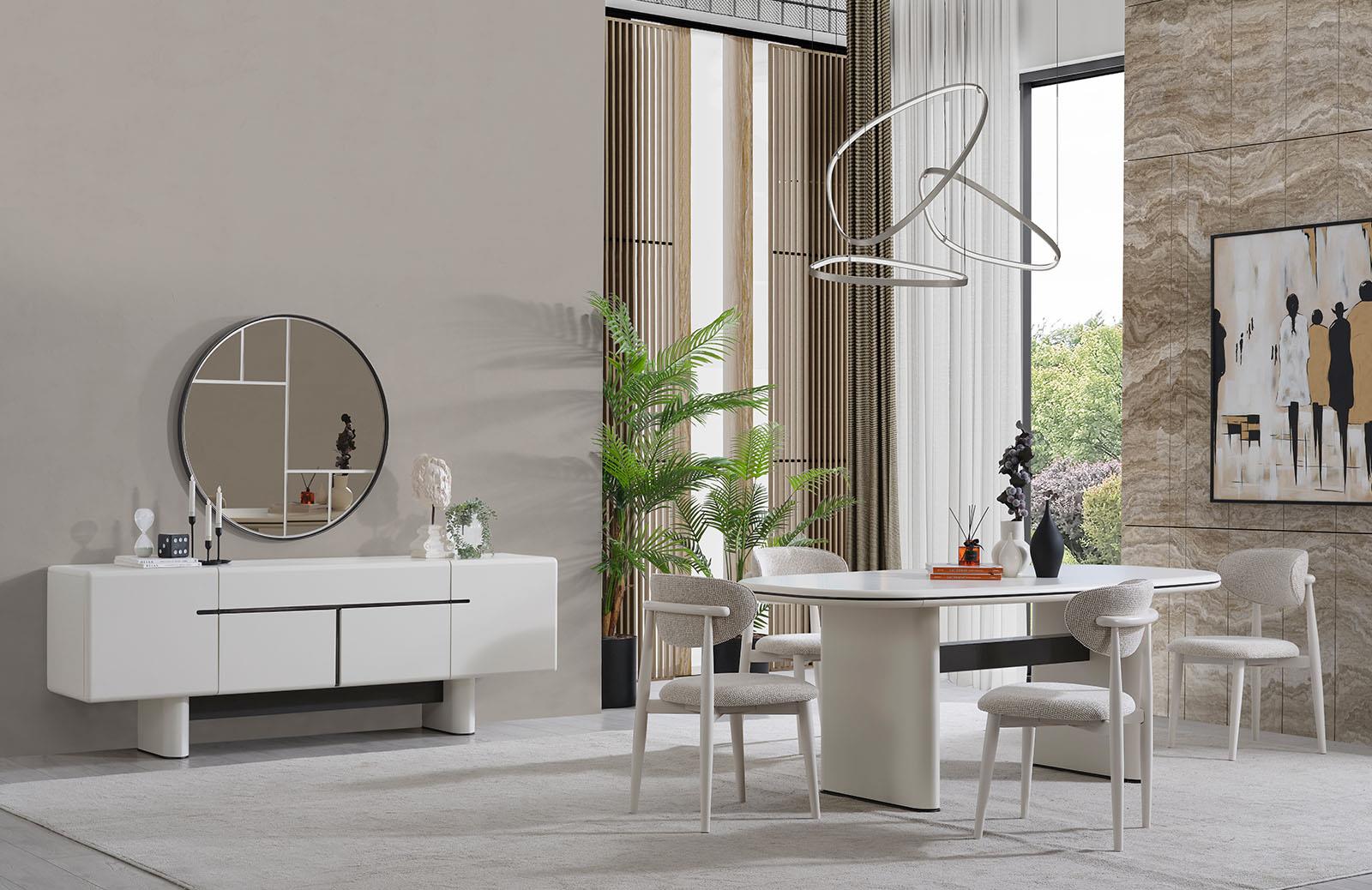 Clara Premium Yemek Odası Takımı Modern Yemek Odası