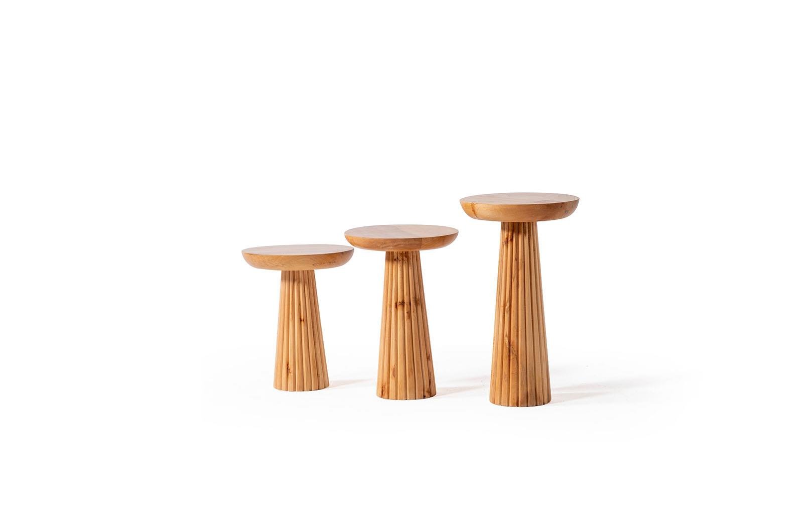 Stew Zigon Sehpa Üçlü Set Sehpa ve Aksesuar