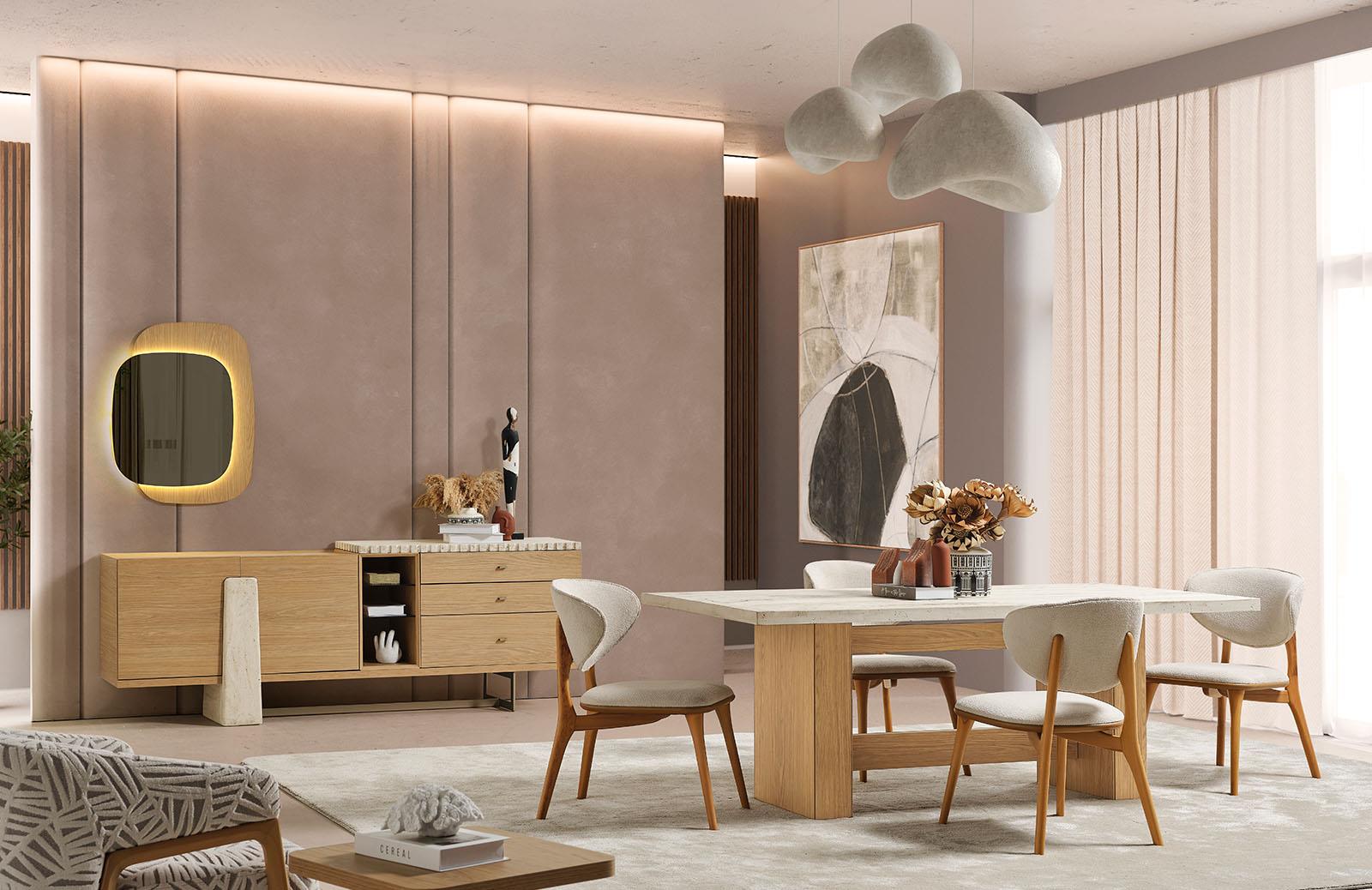 Polen Yemek Odası Takımı Modern Yemek Odası