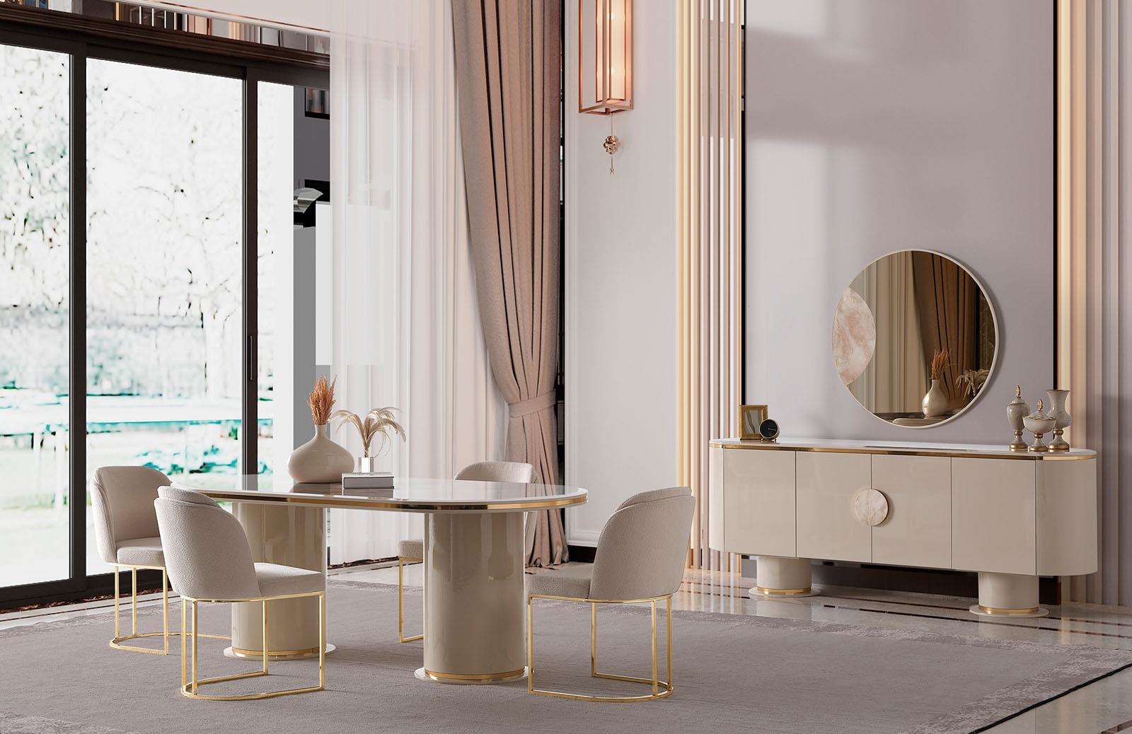 Caleb Yemek Odası Takımı Modern Yemek Odası