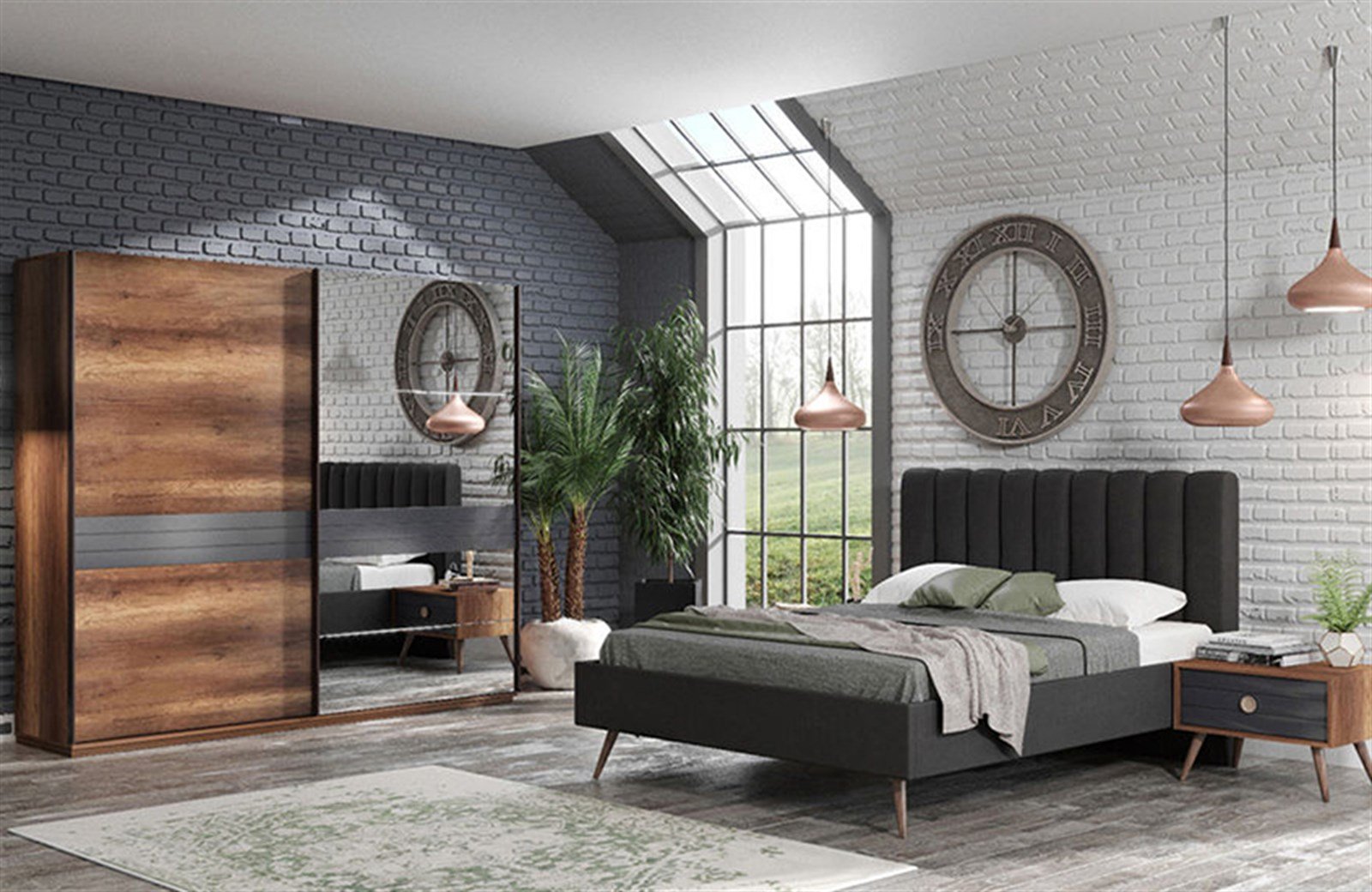 Benigno Yatak Odası Takımı Bazalı Yatak Odası