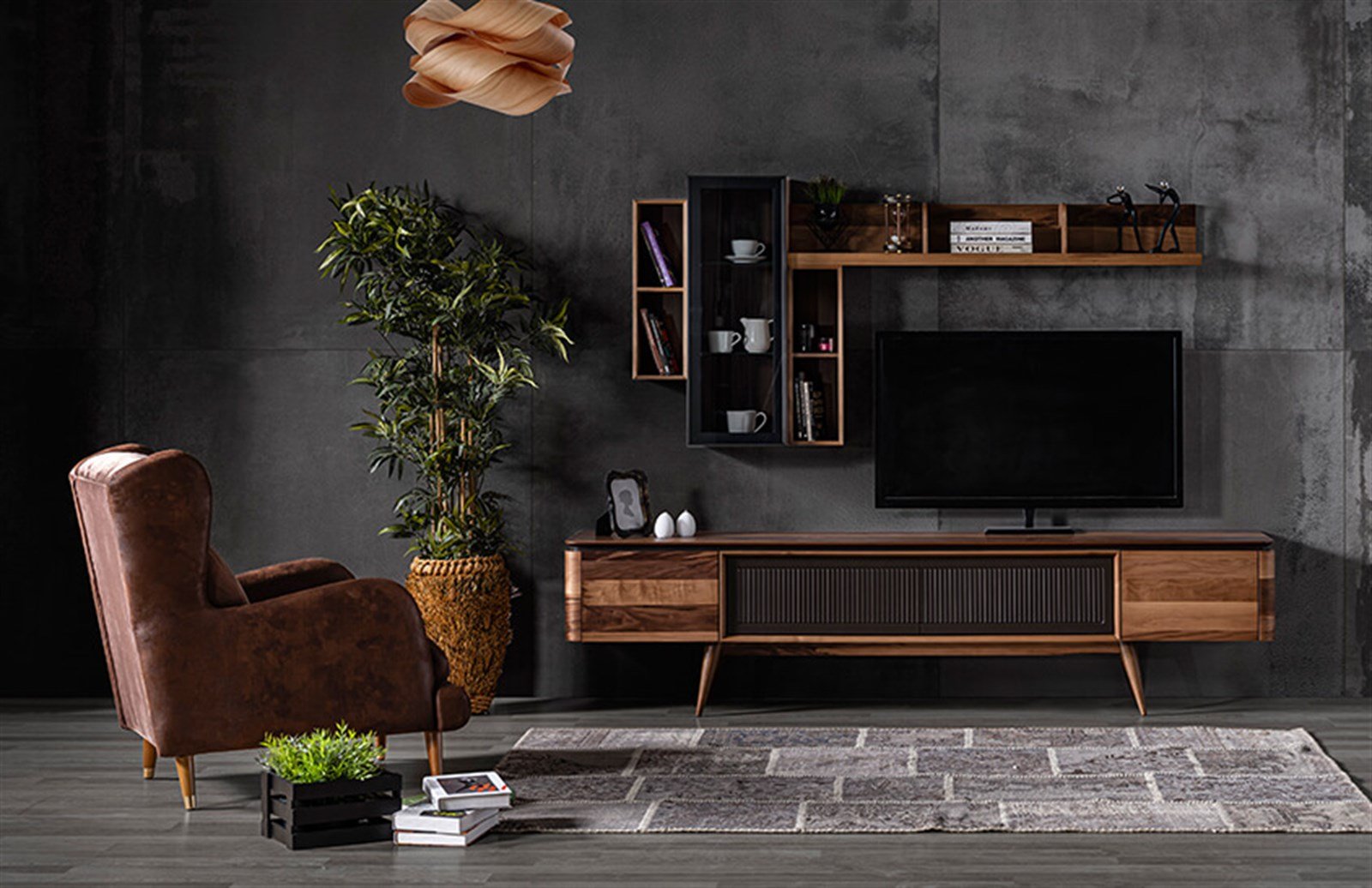 Arsey Tv Ünitesi Antrasit 230 cm TV Ünitesi